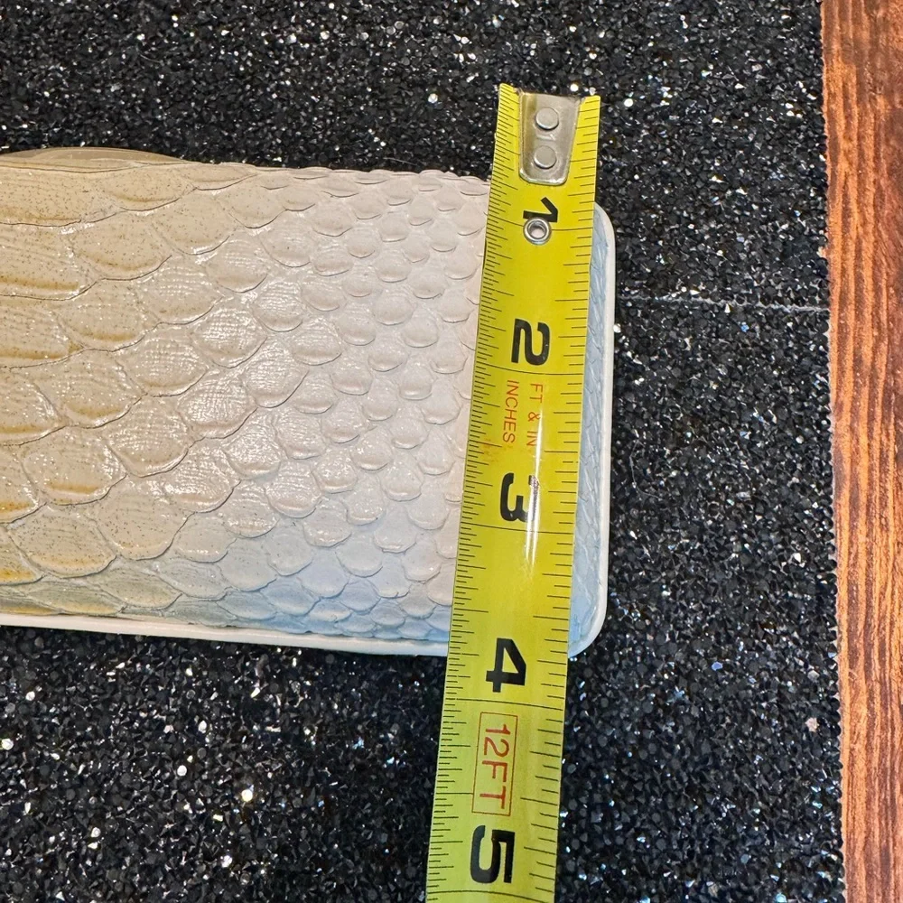 Coach Cream and Gold Textured Clutch